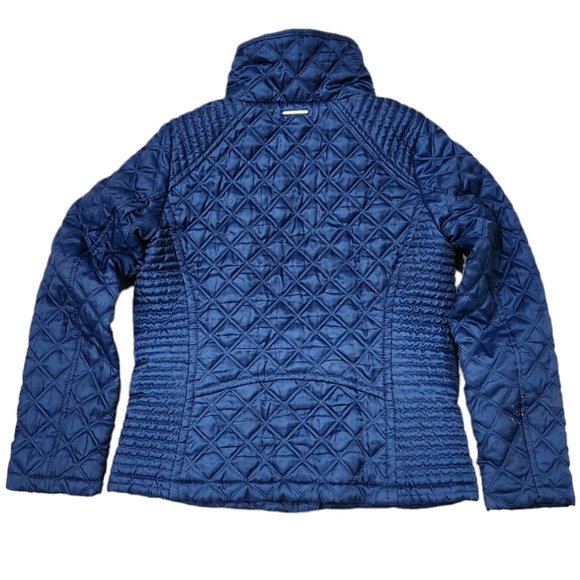 Marc New York Andrew Marc Navy Quilted Puff Jacket Zipper Pockets XS - Picture 3 of 12